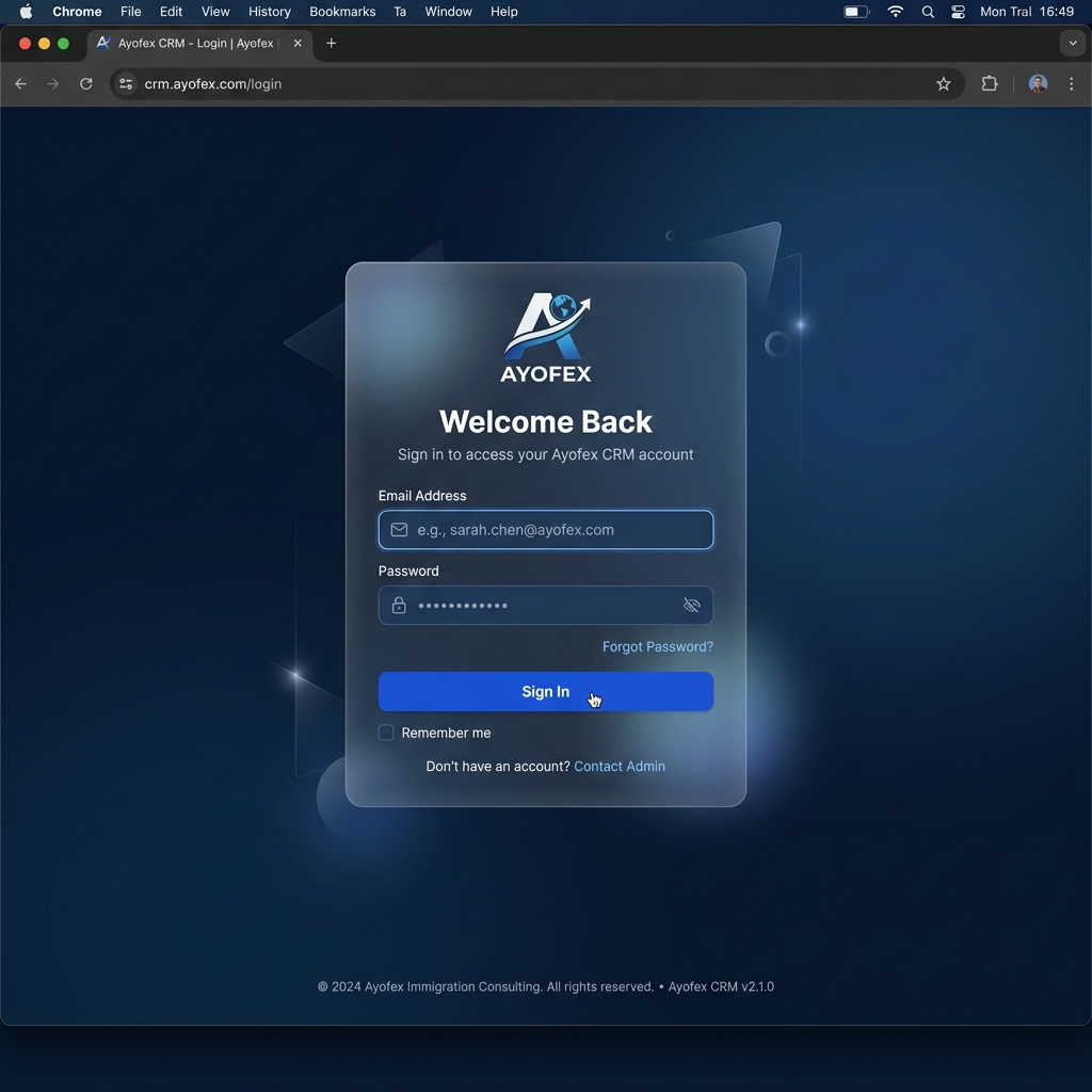 Ayofex CRM System