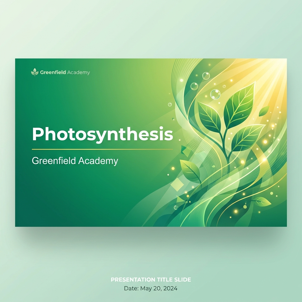 Photosynthesis - Greenfield